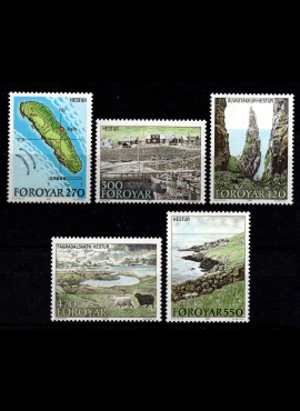 Danija, Farerų salos, pilna serija, MiNr 154-158 MNH**