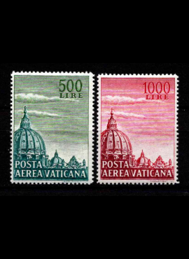Vatikanas, pilna oro pašto serija, MiNr 280-281 (YA) MNH**