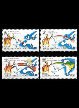 Vatikanas, pilna oro pašto serija, MiNr 1071-1074 MNH**