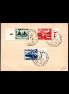 Vokietijos Reichas, pilna serija ant pašto kortelės, MiNr 686-688 Used (O)