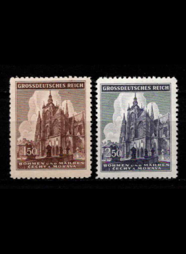 Vokietijos Reichas, Čekijos okupacija, pilna serija, MiNr 140-141 MNH**