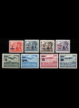 Čekoslovakija, pilna oro pašto serija, MiNr 586-593 MNH**
