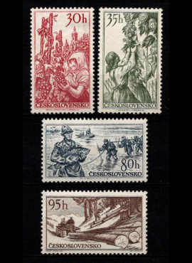 Čekoslovakija, pilna serija, MiNr 984-987 MLH*