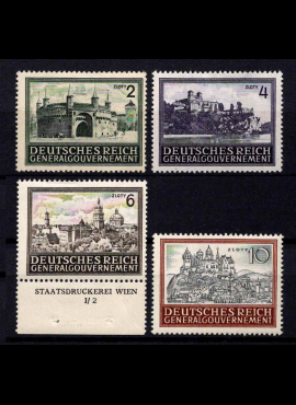 Vokietijos Reichas, Lenkijos okupacija, pilna serija, MiNr 113-116 MH*