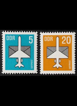 Vokietijos Demokratinė Respublika (VDR,) pilna oro pašto serija MiNr 2831-2832 MNH** 