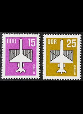 Vokietijos Demokratinė Respublika (VDR,) pilna oro pašto serija MiNr 3128-3129 MNH**