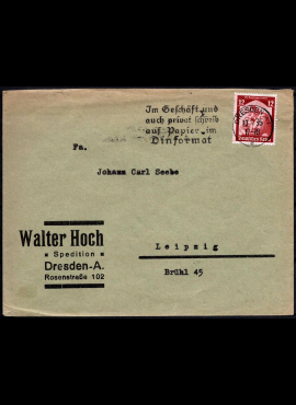 Vokietijos Reicho vokas su MiNr 567 pašto ženklu