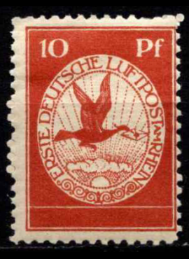 Vokietijos Reichas, Pirmoji oro pašto ženklų laida, MiNr I MLH*