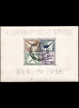 Vokietijos Reichas, blokas Nr. 5, MiNr 624-627 Used (O)