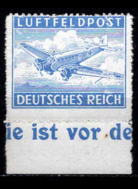 Vokietijos Reichas, oro paštas, MiNr 1y B MNH**