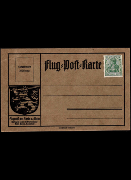 Vokietijos Reichas, 1912 m. nenaudotas oro pašto atvirlaiškis