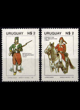  Urugvajus, pilna serija, MiNr 1618-1619 MNH**