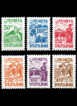 Ukraina, pilna serija, MiNr 105-110 MNH**