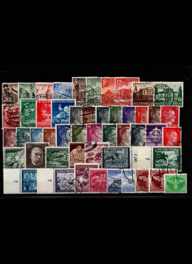 50 vnt. Vokietijos Reicho 1940-1945 m. pašto ženklų pakuotė HF004