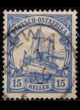 Vokietijos Reichas, Užsienio ir kolonijų paštas, Vokietijos Rytų Afrika, MiNr 25 Used (O)