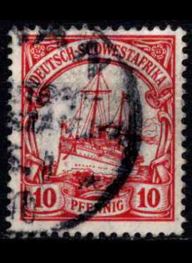Vokietijos Reichas, Užsienio ir kolonijų paštas, Vokietijos Pietvakarių Afrika, MiNr 26 Used (O)