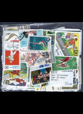 250 vnt. skirtingų pašto ženklų pakuotė "Sportas" 2517