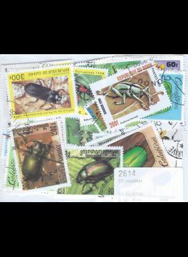 50 vnt. skirtingų pašto ženklų pakuotė "Vabzdžiai" 2614