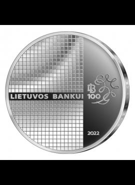 Lietuva, 20 eurų Lietuvos bankui 100m. moneta 2022m PROOF