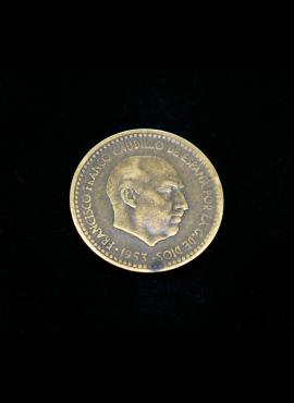 Ispanija, 1 peseta, 1953m *61