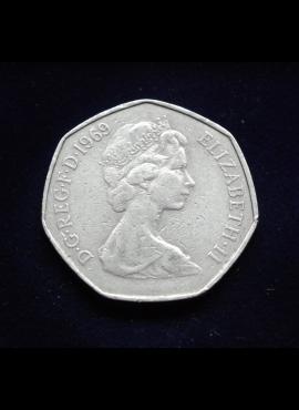 Didžioji Britanija, 50 naujųjų pensų 1969m