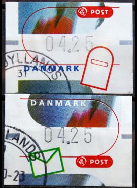 Danija, 2000m pašto automatų ženklai Used(O) 