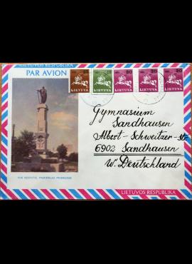 Lietuva, 1990m oro pašto vokas