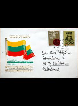 Dailininko R. Gibavičiaus 1993m kolekcinis vokas