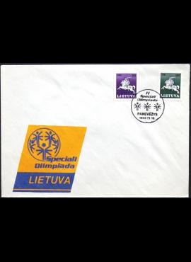 Lietuva, 1992m proginis vokas su MiNr 492-493 
