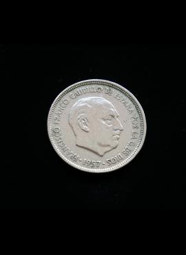 Ispanija, 5 pesetos 1957m *58