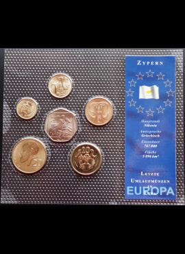 Kipras, monetų rinkinys UNC