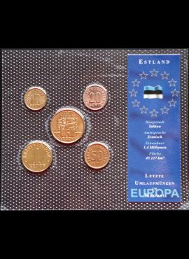 Estija, monetų rinkinys UNC