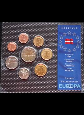Latvija, monetų rinkinys UNC