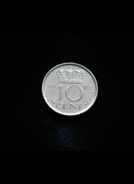 Nyderlandai, 10 centų 1962m
