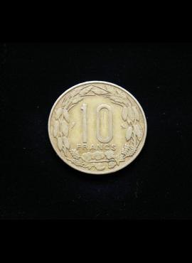 Pusiaujo Afrikos Valstybės, 10 frankų 1965m E