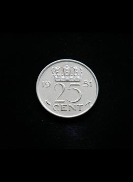 Nyderlandai, 25 centai 1951m