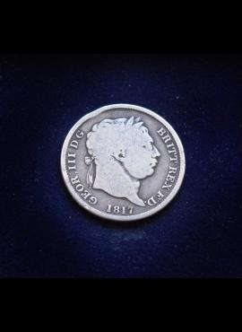 Didžioji Britanija, SIDABRINIS 1 šilingas 1817m E