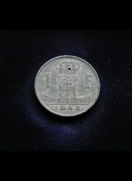 Belgija (Belgique-Belgie), 1 frankas 1943m