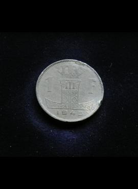 Belgija (Belgie-Belgique), 1 frankas 1945m