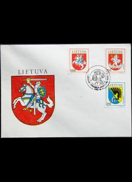 Lietuva, 1992m pirmos dienos vokas MiNr 505-507