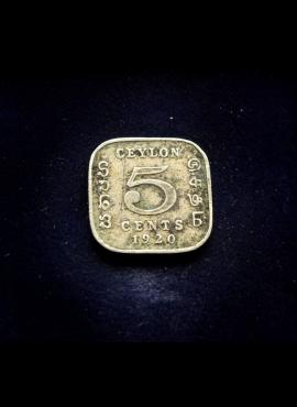 Ceilonas, 5 centai 1920m E