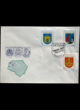Lietuva, 1993m pirmos dienos vokas su MiNr 526-528 