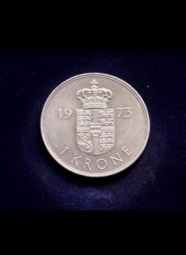 Danija, 1 krona 1973m E