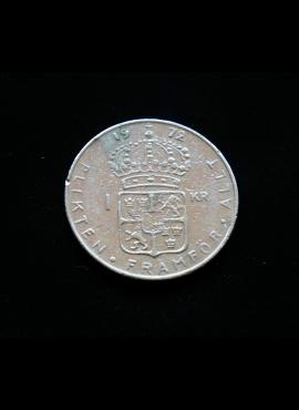 Švedija, 1 krona 1972m E