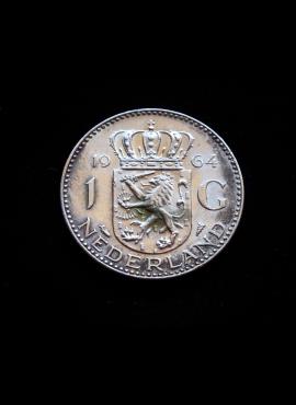Nyderlandai, SIDABRINIS 1 guldenas 1964m E