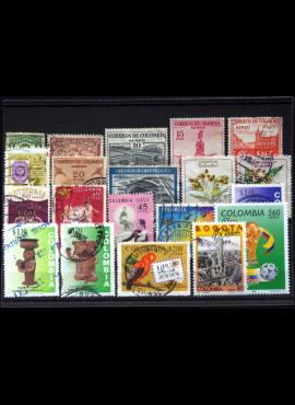 20 vnt. Kolumbijos pašto ženklų pakuotė HF037 E