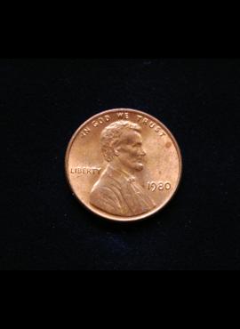 JAV, 1 centas 1980m