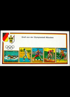 Paragvajus ScNr 1262 ant Miuncheno Olimpinių žaidynių kortelės