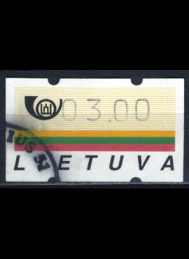 Lietuva, pašto automatų ženklas MiNr A13 Used(O) V