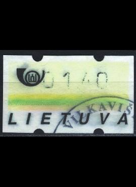 Lietuva, pašto automatų ženklas MiNr A1 Used(O) 